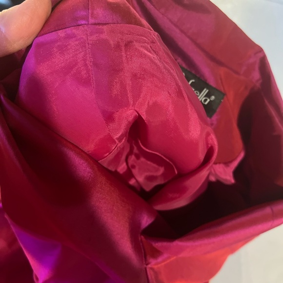 Vintage Rafaella Y2K 90s Iridescent Magenta 100% Silk Button Up Blazer Jacket 10 - Picture 9 of 10